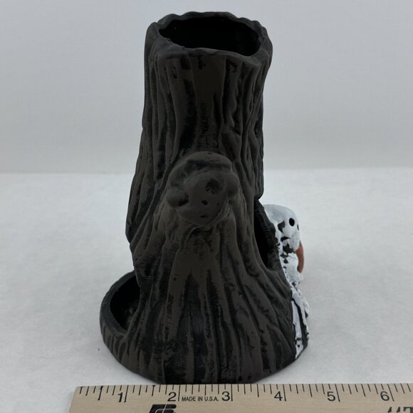 Vintage Halloween Haunted Tree Candle Holder With Skeleton Pumpkin 6.5" Tall - Picture 10 of 16